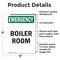 Signmission Boiler Room, 5 in W x Rectangle, Vinyl Decal OS-2PACK-EM-D-57-V-10441 - alternate 3